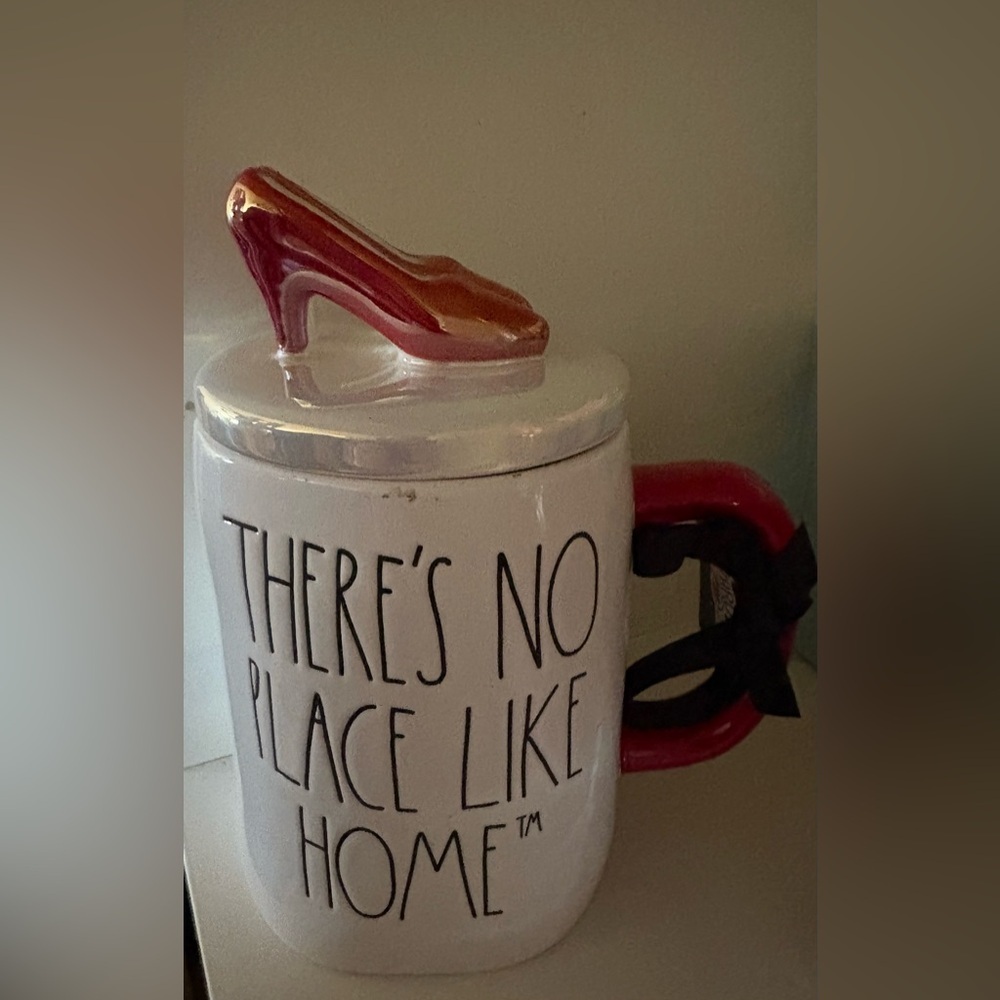 Rae Dunn There’s No Place Like Home Mug with Red Shoe Lid